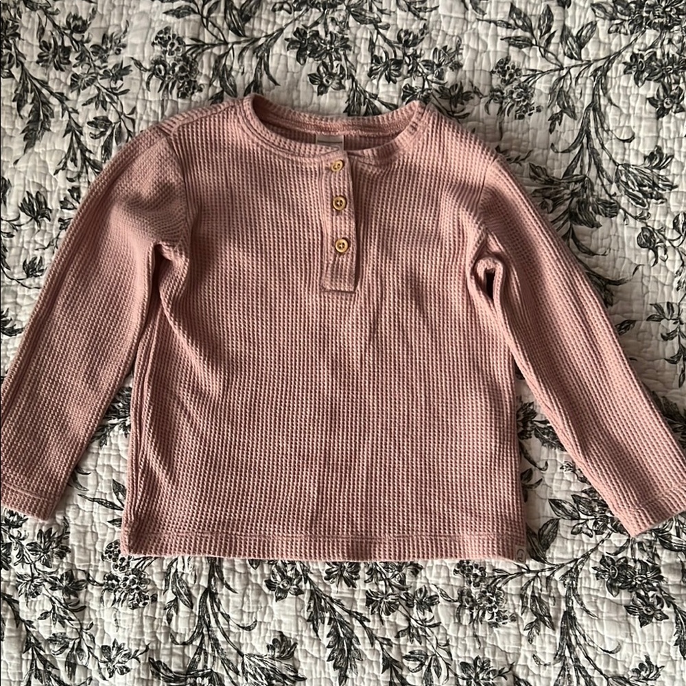 Carter's Organic Little Planet 3T Waffle Knit Long Sleeve Tee
